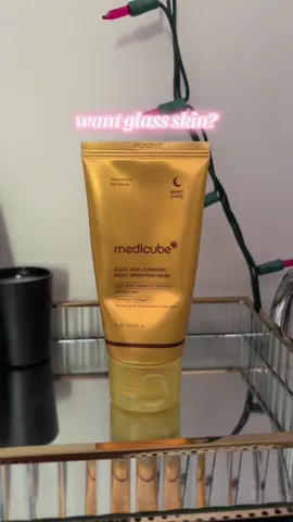 this overnight face mask from medicube is a game changer! with kojic acid, vitamin C and retinol, as well as collagen and tumeric, this makes your skin soooo glowy! i always wake up so hydrated with the softest skin. @medicube #medicube #medicube #medicubetiktokshop #medicubeovernightmask #koreanskincare #tiktokshop #tiktokshopaffiliate #microinfluencer #peeloffmask #tiktokshoppartner #medicubepartner  