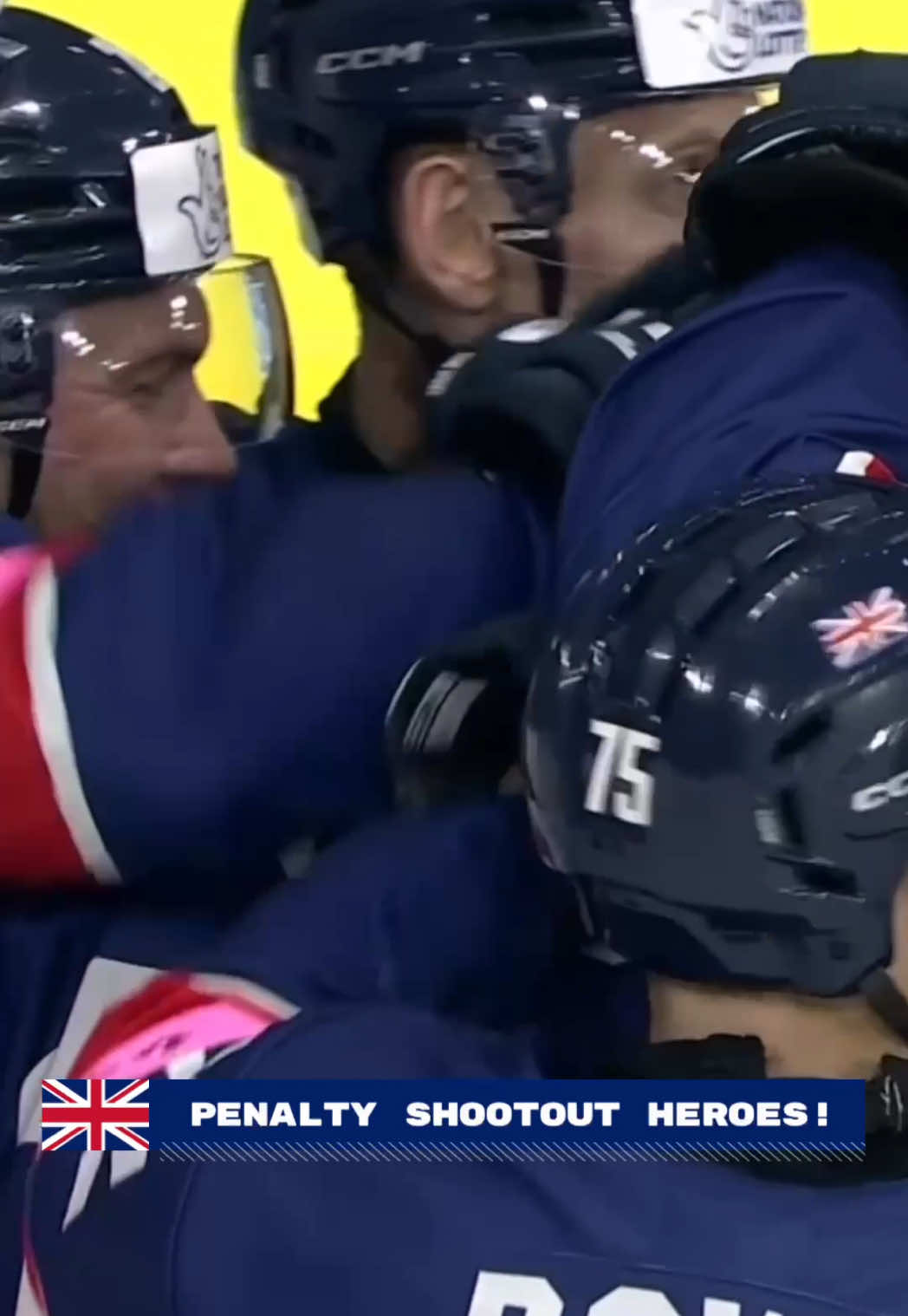 Game 2 at #MensWorlds1A goes to @GB Ice Hockey after a thrilling penalty shootout! 🇬🇧👏 #hockeytok #hockey #IIHF #gbhockey 