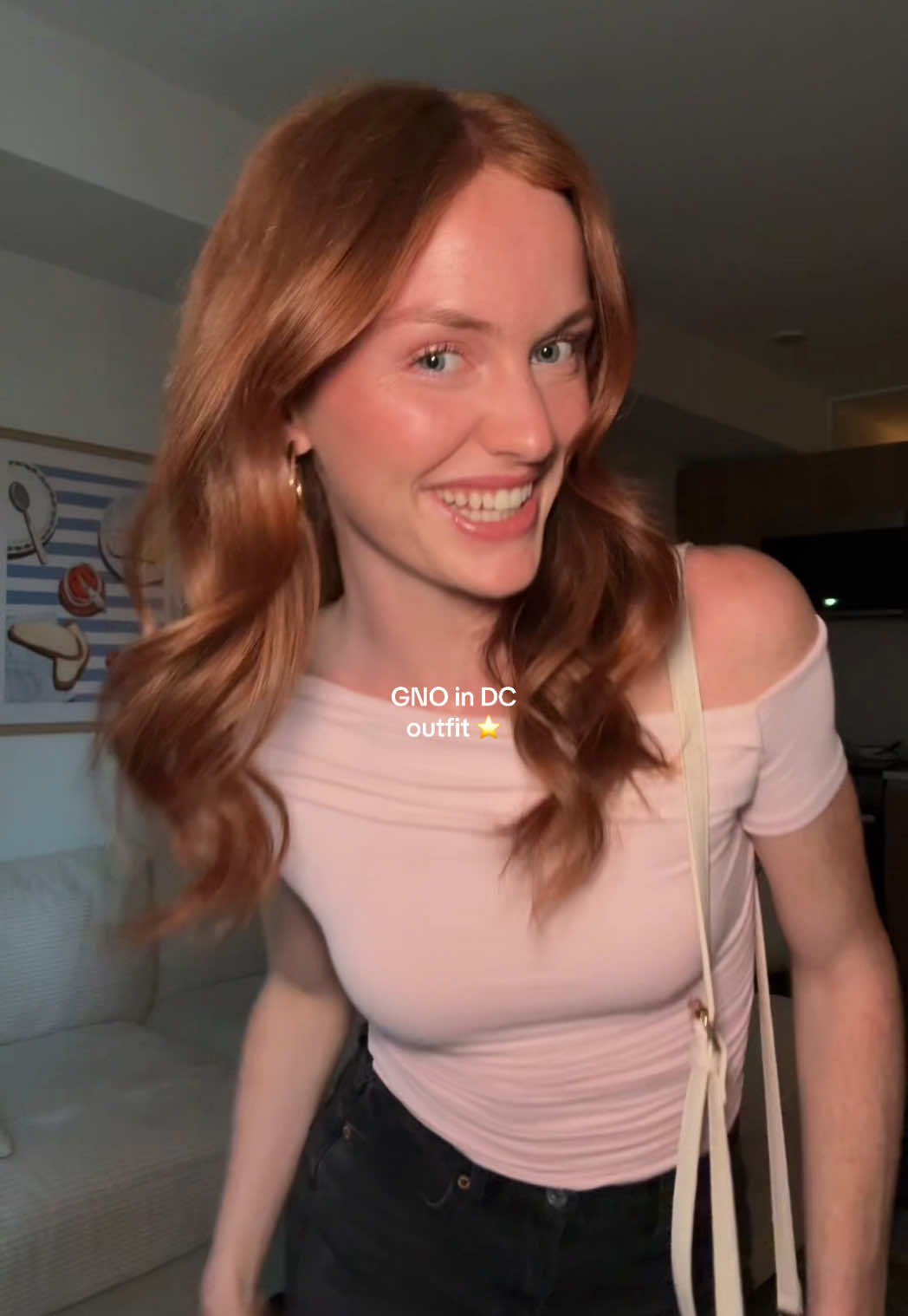 work -> GNO!!! #girlsnightoutfit #transitionvideo #washingtondctiktok #cityoutfitinspo #redheadgirl #americaneaglejeans