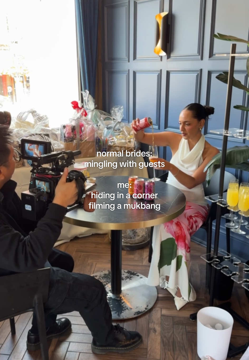 i cannot wait to share these videos 😭 #funny #bridalshower #mukbang #Foodie 