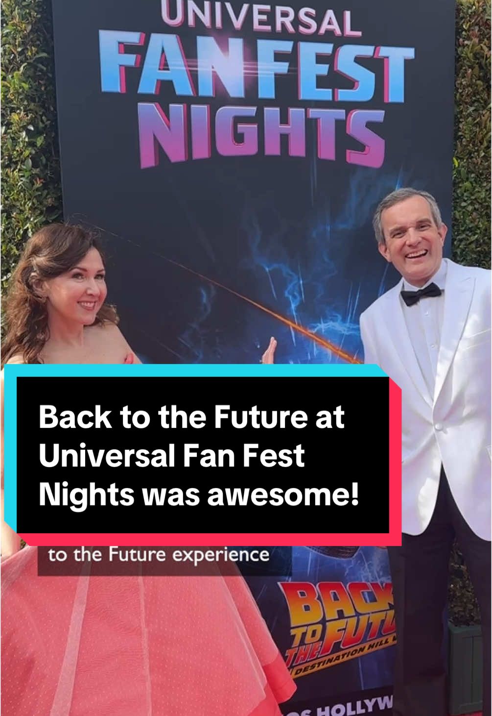 We went #backtothefuture at #universalfanfestnights and had the best time! 🤩⏰  Thank you @Universal Destinations for #hosting us 🙏  #universalffn #universalstudioshollywood #backtothefuturecosplay 