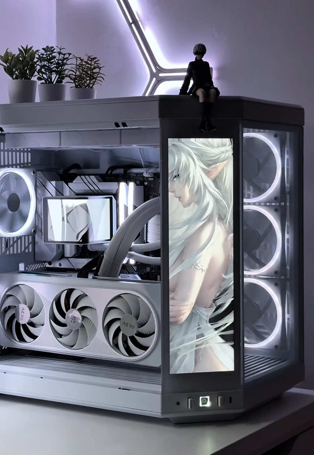 tryx panorama 360 argb liquid cooler 🤍🔥.. the best! #pc #pcbuild #techtok 