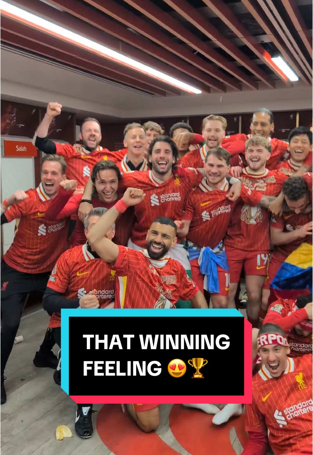 That Premier League winning feeling 😍🏆 #Anfield #LFC 
