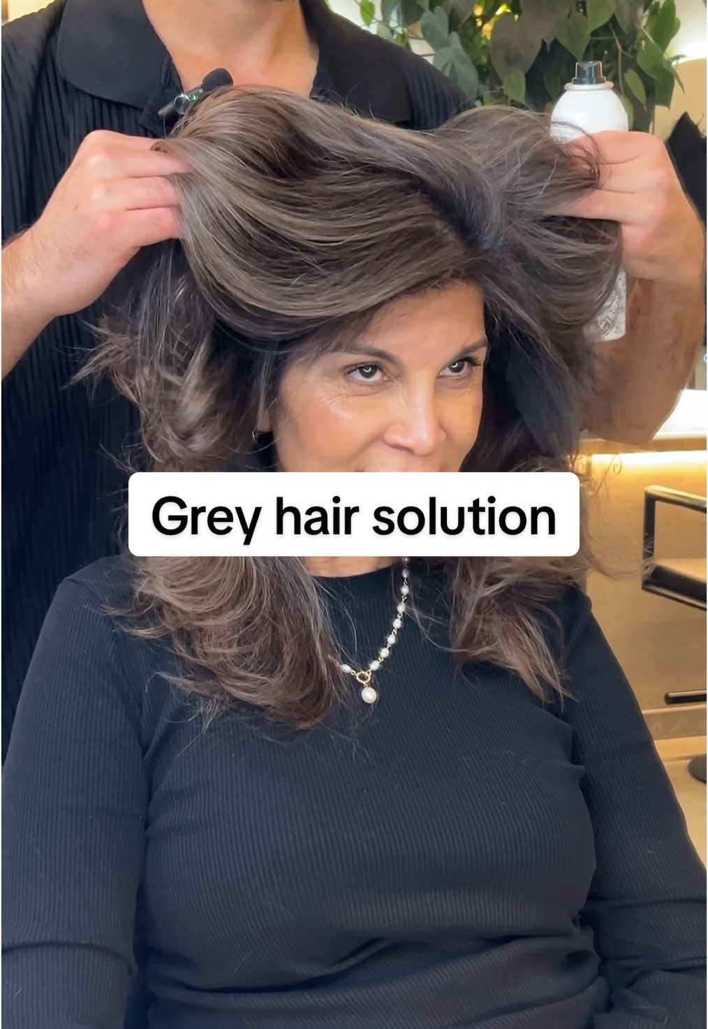 Are you tired of coloring your hair every few weeks? We have a solution for you!  First, let's accept that going grey is a natural part of life. Instead of fighting it, we can learn to embrace it. The reason you notice your grey hair is because of the stark contrast between your natural color and the white strands.  To minimize the appearance of grey hair, consider lightening your overall hair color. The lighter your hair, the less noticeable the grey will be. It's important to avoid sticking to just one shade; instead, use techniques like baby light highlights. This way, there won't be a harsh line when your hair grows out, allowing for a more seamless transition. #tajhairstudio #greyblending #keepyourgrey #healthyhair #hairsalon #londonhairdresser 