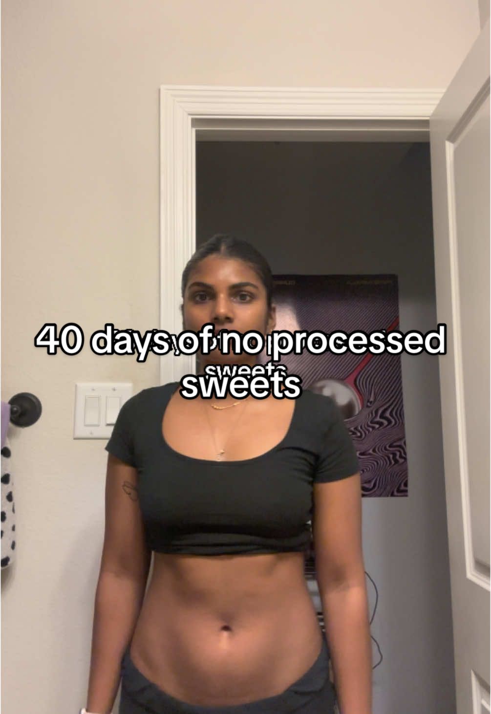 40 day results w no sweets (cookies, pastries, etc.) Weight stayed relatively stable but inflammation went so down it was crazy #results #Fitness #healthy 