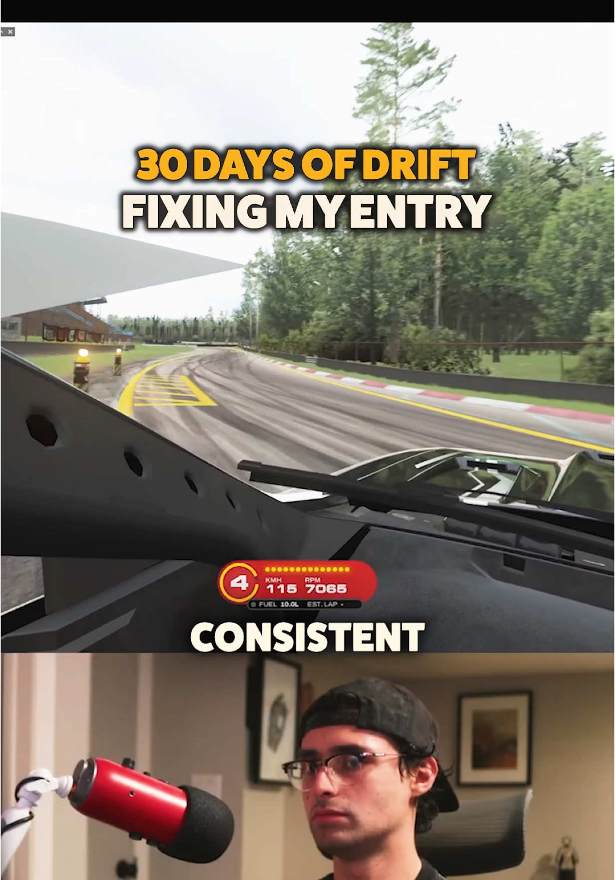 Day 1/30 Fixing my inconsistent entries. I’m very used to the low horse power cars but these handle a lot different so I have to adjust #assettocorsa #simdrifting #drifting #cargame #drivinggame 