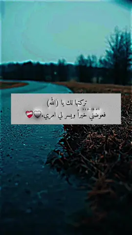 تركتها لك يا الله) فعوضني خيراً ويسر لي امري. 🤍❤️‍🩹 #عبارات #معتزل🔒 