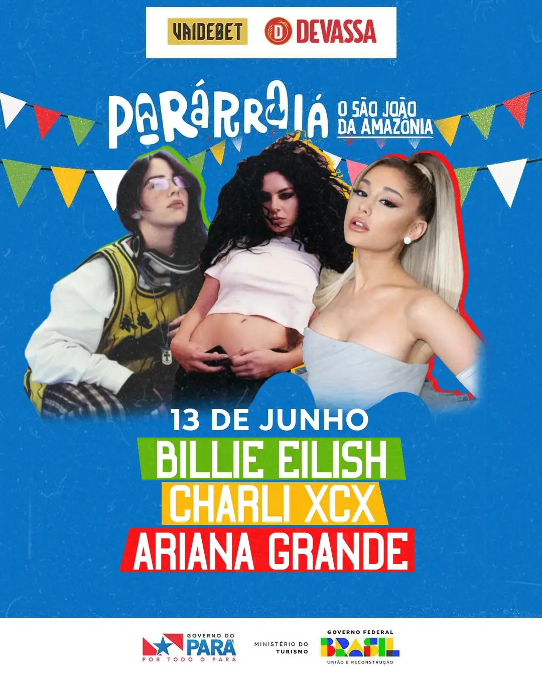 Já divulgaram a line up do Parárraiá 2025🔥💥 Pode vim São João estou pronto!! #saojoao #saojoaonotiktok #fy #paravoce #belemdopará #arianagrande #billieeilish #charlix #floptok 