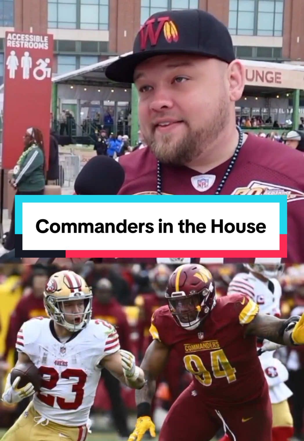 Washington fans came correct  #washingtoncommanders #redskins #commandersfootball #jaydendaniels #touchdown 