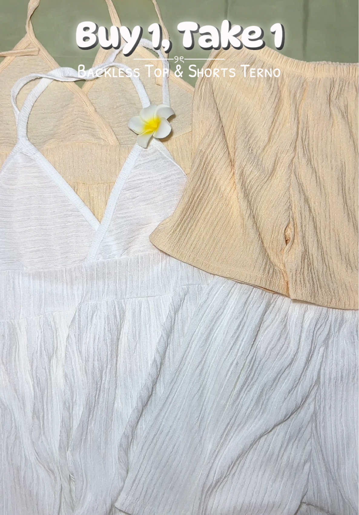 Buy 1 Take 1 Backless Top and Shorts Terno #backlesstop #coordinates #terno #fashion #affordablefashion #outfitideas #TikTokShopStyleltGirl #TikTokShopStyleUniversity #StyleltGirlOnTrend 