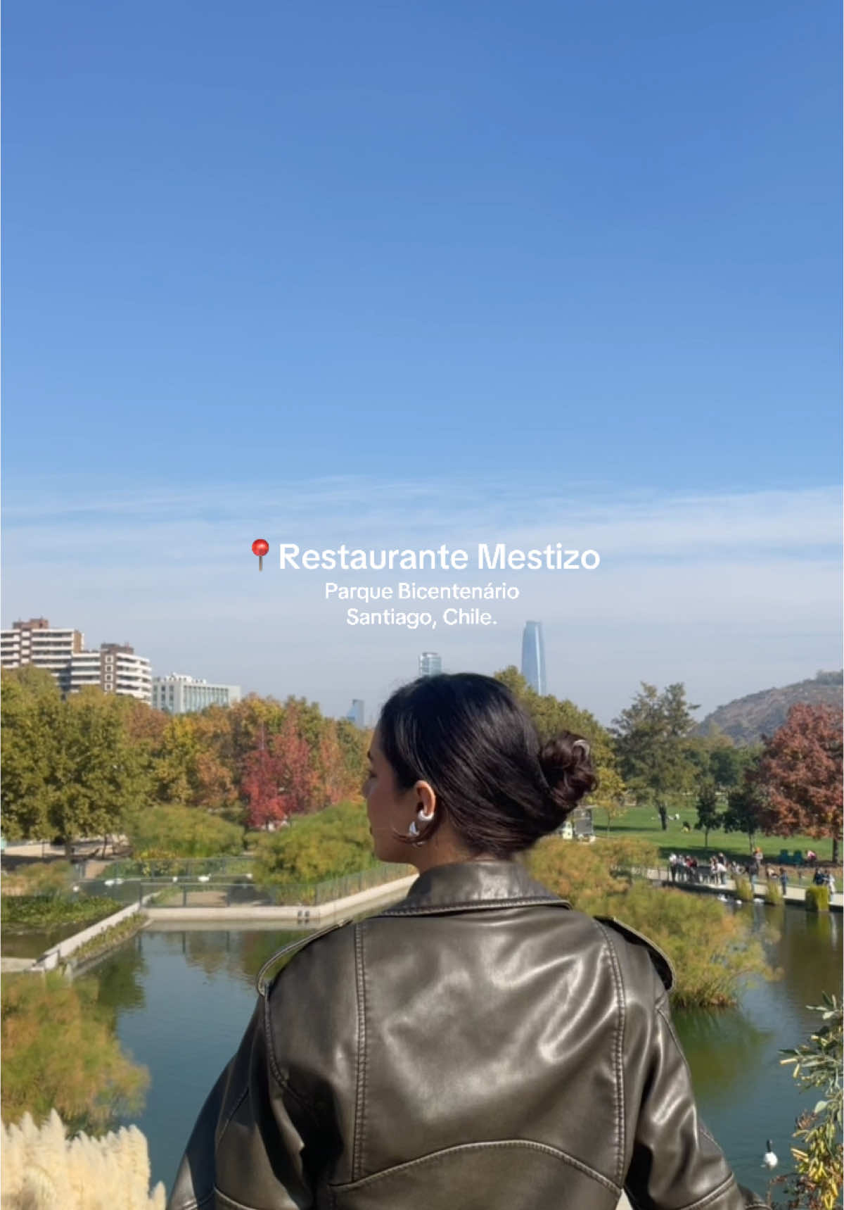 Esse lugar é tão tão lindo😭 #santiagodechile #viagem #mestizo #restaurantesantiago #parquebicentenario #dicadeviagem 