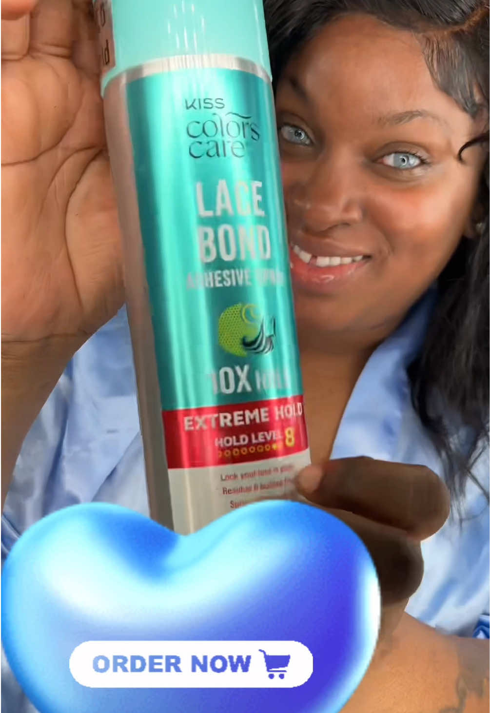 KISS Colors & Care Lace Bond Adhesive Spray Level 8 Review 10/10 Recommend.   #kisscolor #tiktokshop #superstay #kissspray #lacebondspray  #kisscolorcare #kisscolors #longlasting #longlastin #lacebondspray #lacebond #wiginstall #wiginstallation #CapCut 
