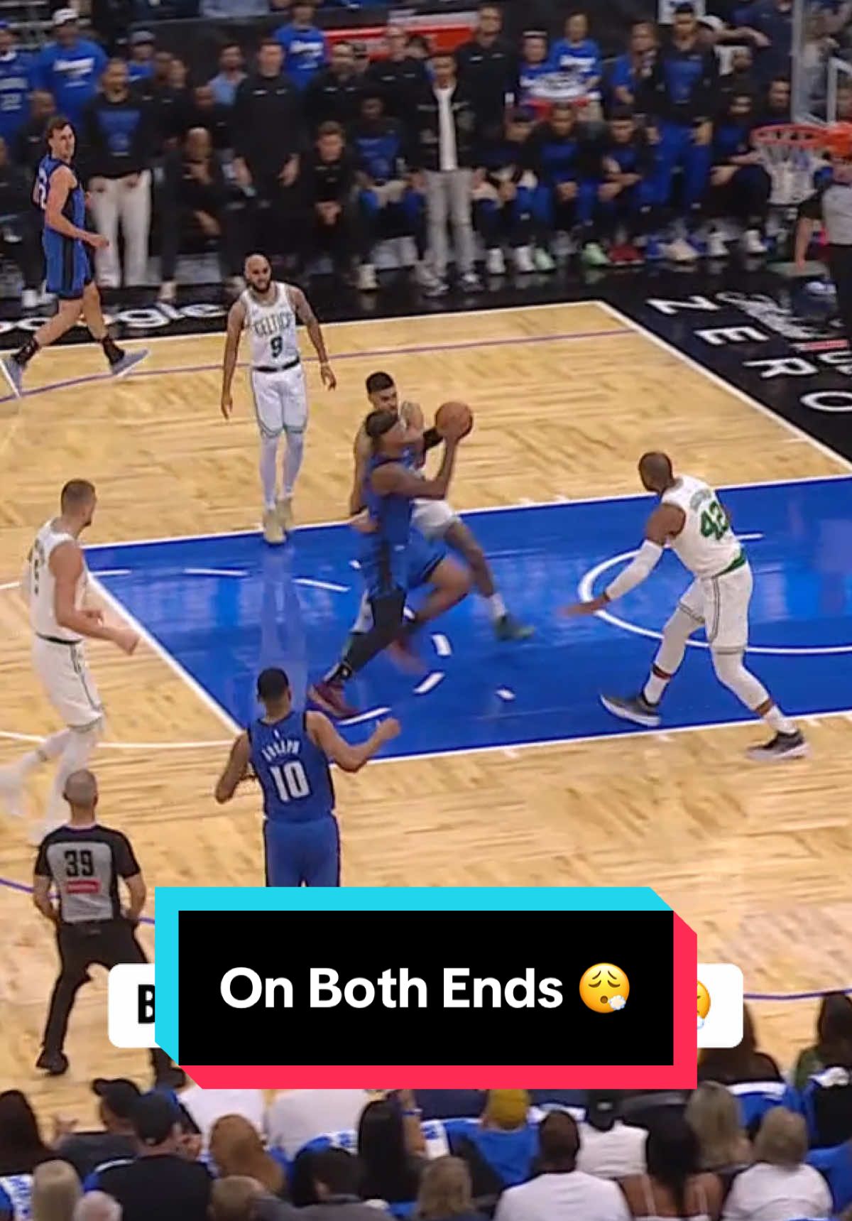 Banchero tough block ➡️ and-1 👏 #NBA #Basketball #PaoloBanchero #OrlandoMagic #NBAPlayoffs 