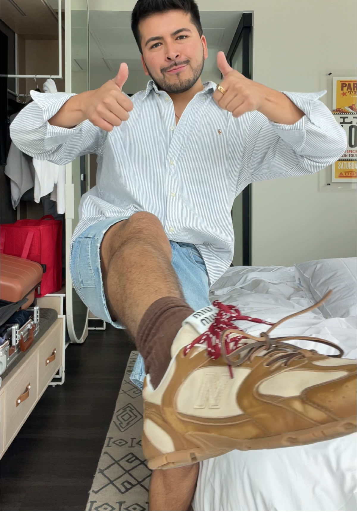 Cool boy in Miu Miu  #outfitinspo #outfitideas #miumiu #miumiunewbalance #mensfashion #mensstyle 