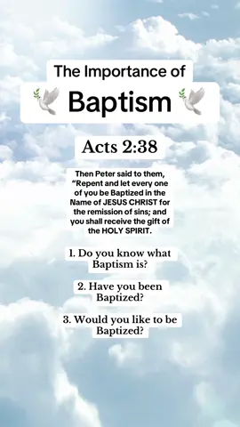 The Importance of Baptism is Real 💯 #baptism #baptismday #baptized #christiantiktok  