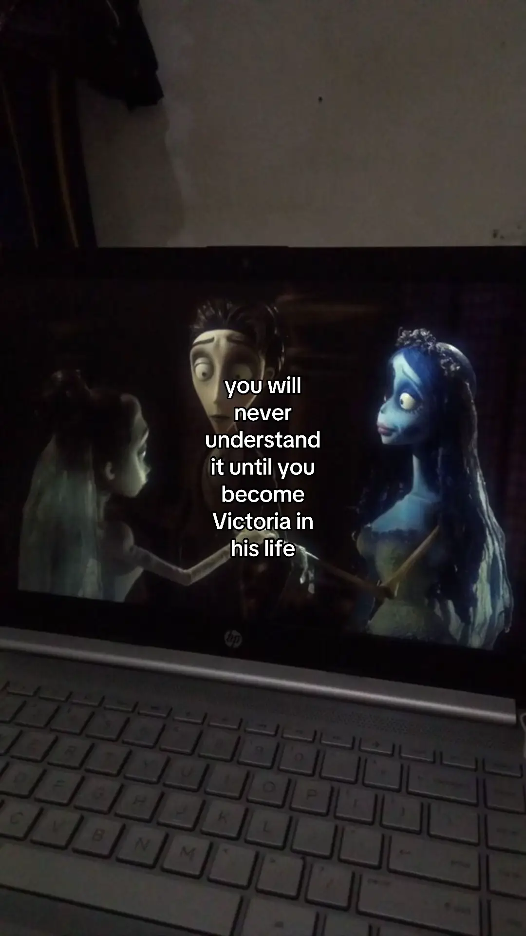 Victoria’s side story needs to be studied,  She’s about to marry Victor and Emily came out of nowhere and the fact that Victoria kept quiet during the ceremony and just watched the love of her life marry a corpse and the audacity calling Victoria the other women when Victoria was there first.  Emily just can’t get over the ideal that she’s a bride when she was still alive so when Victor accidentally put a ring on her while practicing his vow to Victoria she thought she can still be a bride again and fulfill what she didn’t experienced before she was alive.
