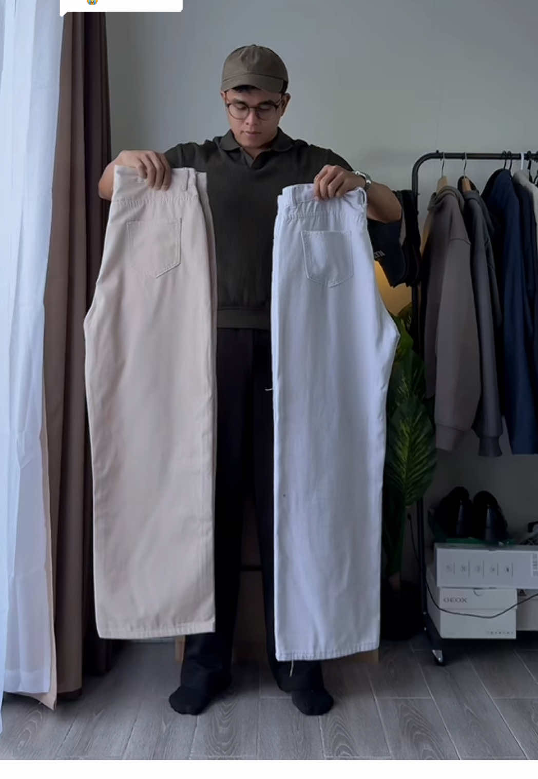 Replying to @liebe. Nag restock na ang ibang sizes ng color beige na pinakahihintay ng marami. #widelegpants #pants for men's fit #beigepants 