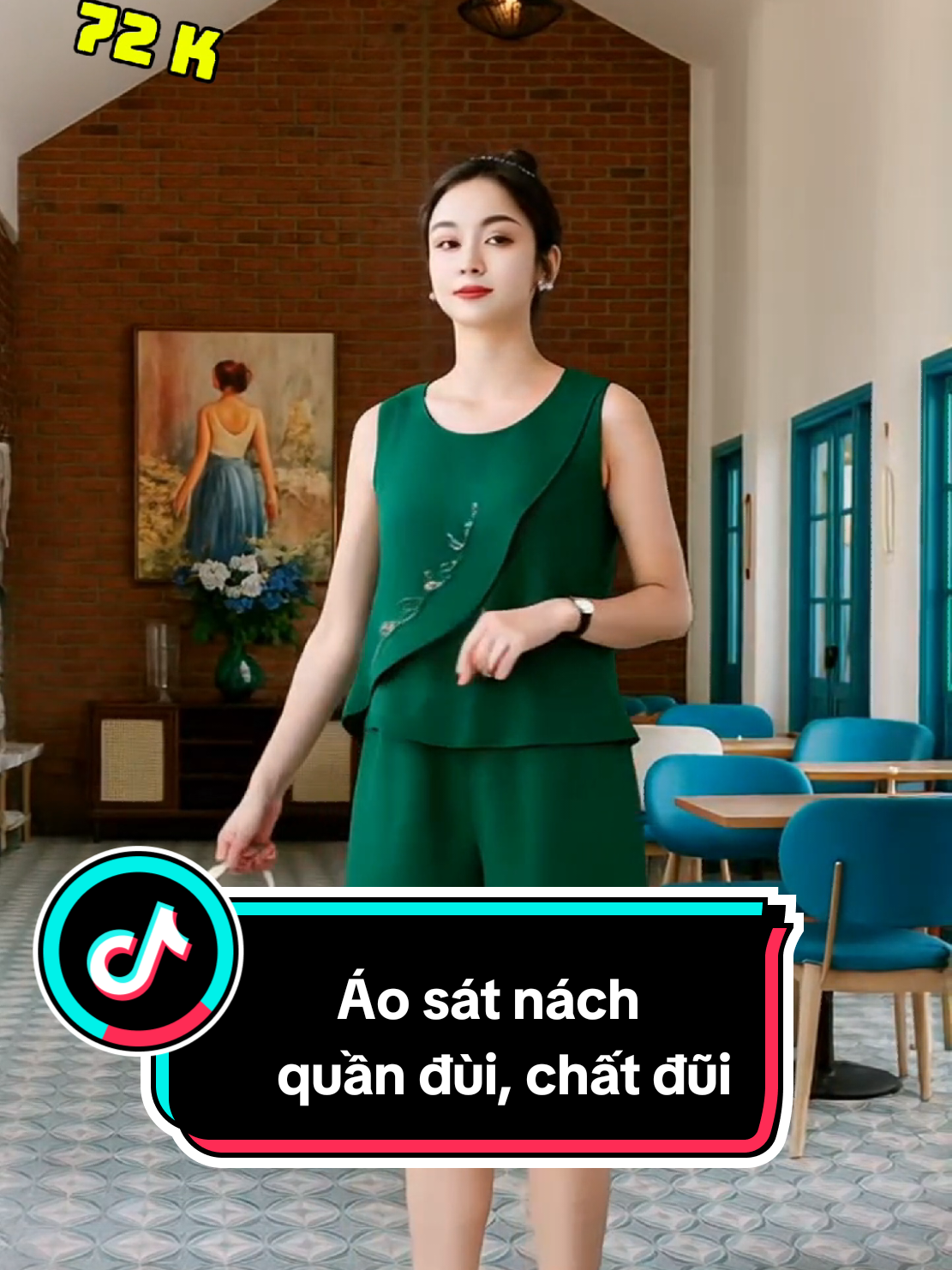 Bộ đùi nữ. Áo sát nách kết hợp quần đùi, chất đũi siêu mát mẻ #linhlinhshop17 #bohe #boduinu #bodui #set #setdui #setduinu 