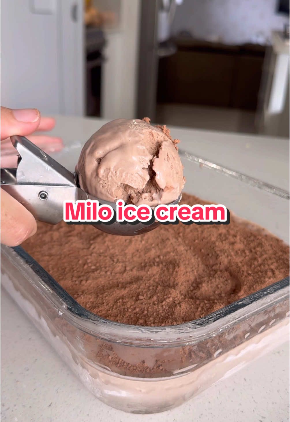 If creamy Milo ice cream is wrong, I don’t want to be right. 🤤🍦  Milo Ice Cream Recipe - 4 ingredients  Ingredients: • 1 cup Milo • 1 can (397g) sweetened condensed milk • 2 cups (500mls) thickened cream  • 1/2 cup milk Instructions: 1. Prepare the Milo Mixture: In a large jug, mix the Milo with the milk. Stir until the Milo is fully dissolved, creating a smooth Milo milk mixture. 2. Whisk the Cream: In a separate bowl, beat the thickened cream until soft peaks form. You can use an electric mixer or a hand whisk for this. Make sure the cream is cold for best results. 3. Combine the Ingredients: Once the whipped cream is ready, add in the sweetened condensed milk and the Milo milk mixture into the whipped cream. If you like, you can add a teaspoon of vanilla extract to enhance the flavour. 4. Mix Until Smooth: Whisk everything together, making sure the Milo is evenly distributed throughout the cream mixture. 5. Freeze: Pour the mixture into a freezer-safe container and smooth the top with a spatula. Cover with a lid and freeze for at least 4-6 hours (preferably overnight) to allow the ice cream to set. 6. Serve: Once the ice cream is fully frozen, scoop it into bowls or cones. For an extra touch, sprinkle some Milo on top or drizzle a bit of chocolate syrup. #IceCreamPerfection #milo #icecream #easydessert #aussiemum #kidfriendlybaking 