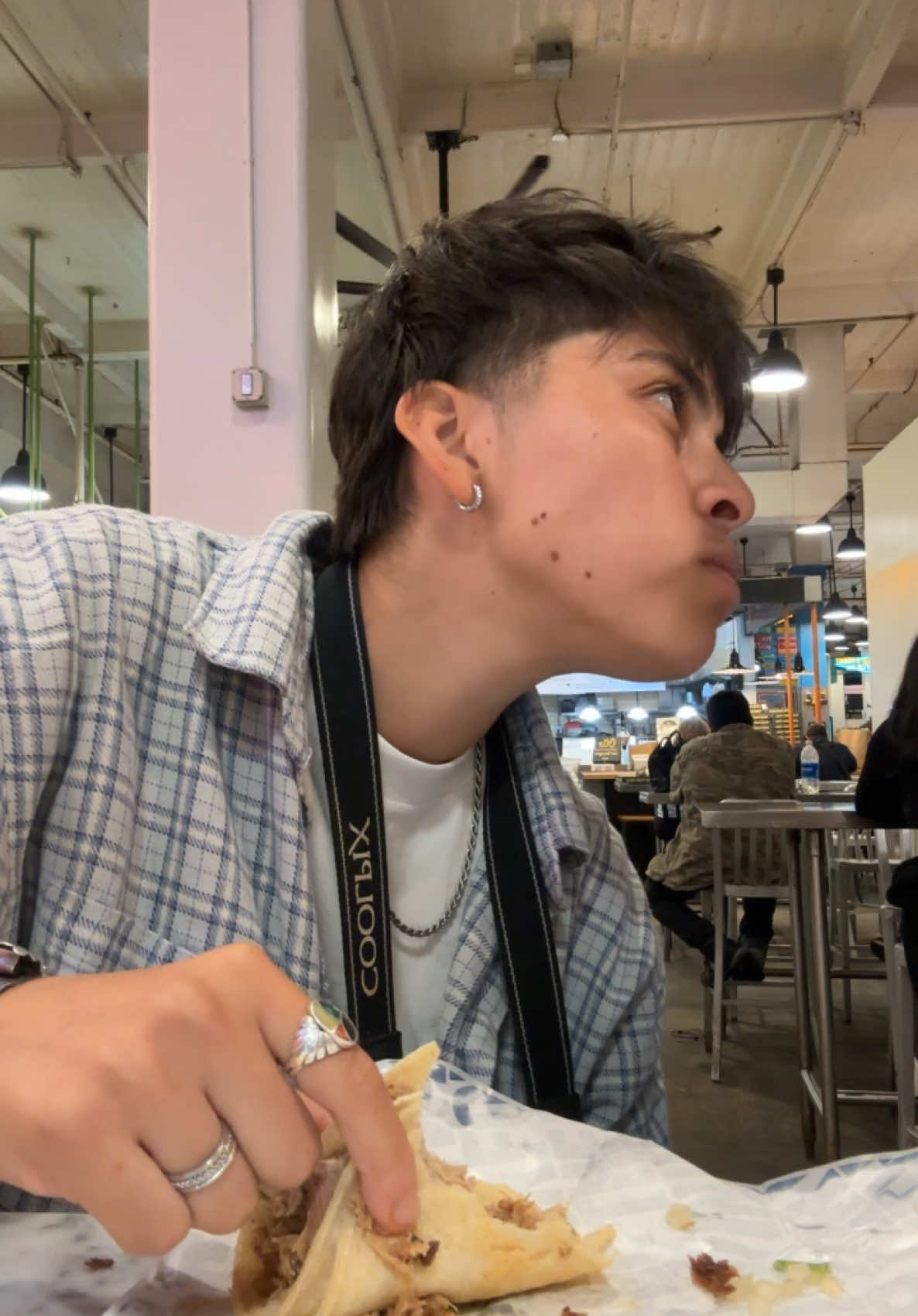 Just me eating a taco