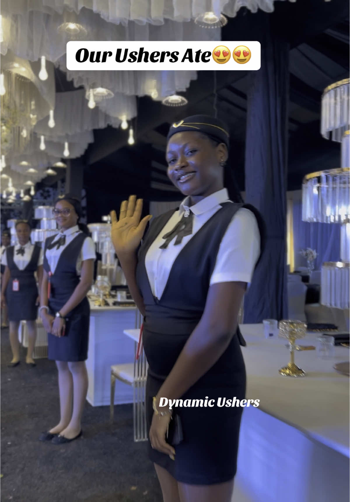 Serving Guests and Beauty😍😍 We are your partners in event success! #eventushers #hospitality #usheringteam #ushersinnigeria #eventplanning #hostesswiththemostess  #eventhostessesindelta #ushersinasaba #fyp 