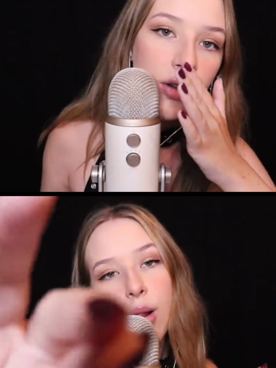 Rubia hermosa haciendo un asmr muy adictivo con su 👅, mouth sounds. #asmr #asmrmouthsounds 