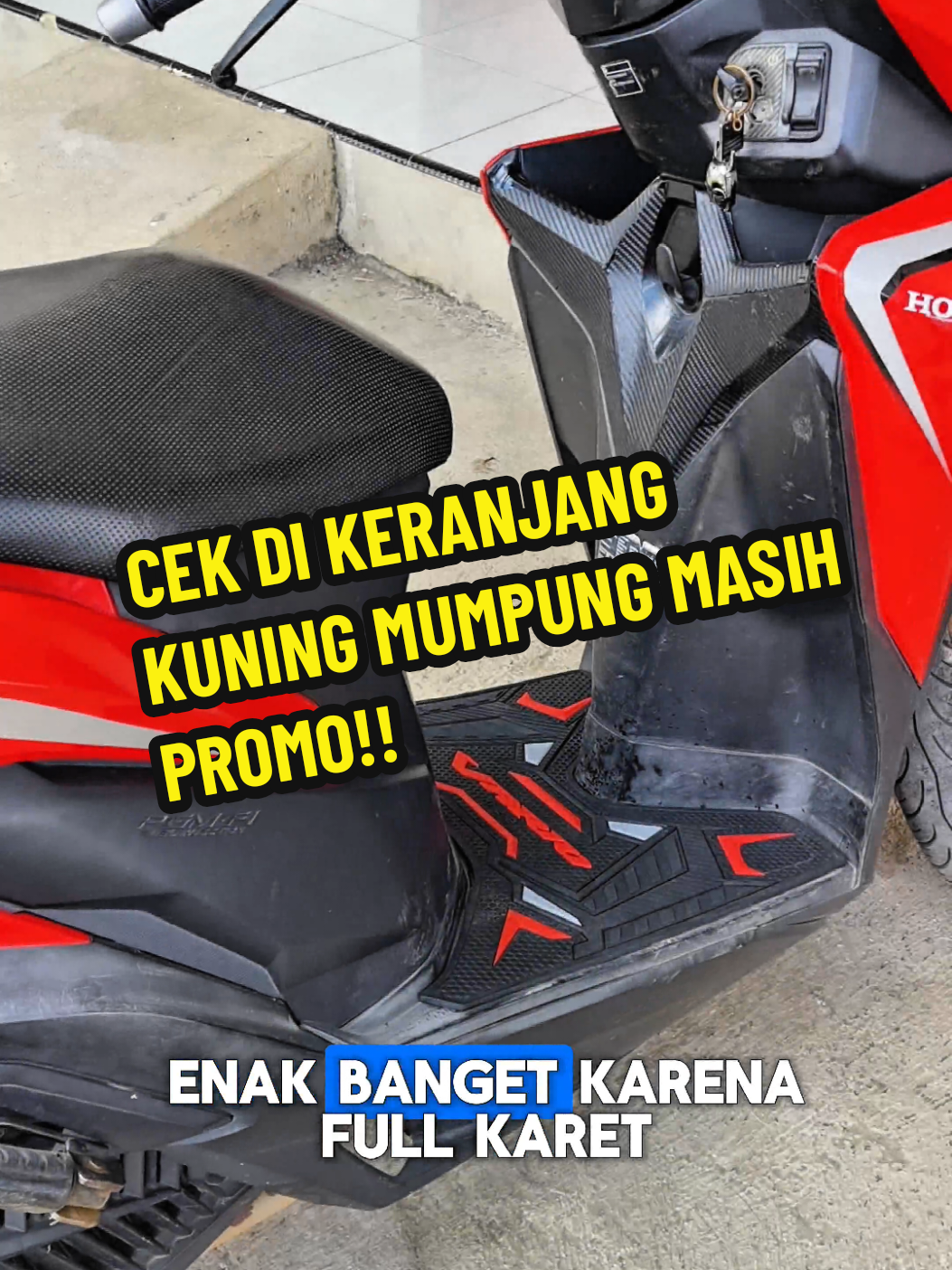 Karpet Pijakan Kaki Motor Vario 125 dan 150 thn 2018 sampai 2025!! #pijakanmotor #karpetmotor #karpetmotorvario #alaskakimotorvario #motormatic #motorvario #fyp #foryou #viralvideo #ifbb #masukberanda 