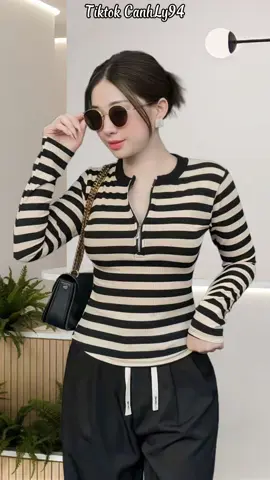 Áo Thun Nữ Tay Dài Phối Cổ Dây Kéo Vải Thun Tăm 45-90Kg Bigsize Dễ Thương Top Nữ Women #canhly99 #thoitrangnu #xuhuongtiktok #viralvideo #hottrend #lenxuhuong #aothunnu #aothunnutaydai #aothunnudaitay 