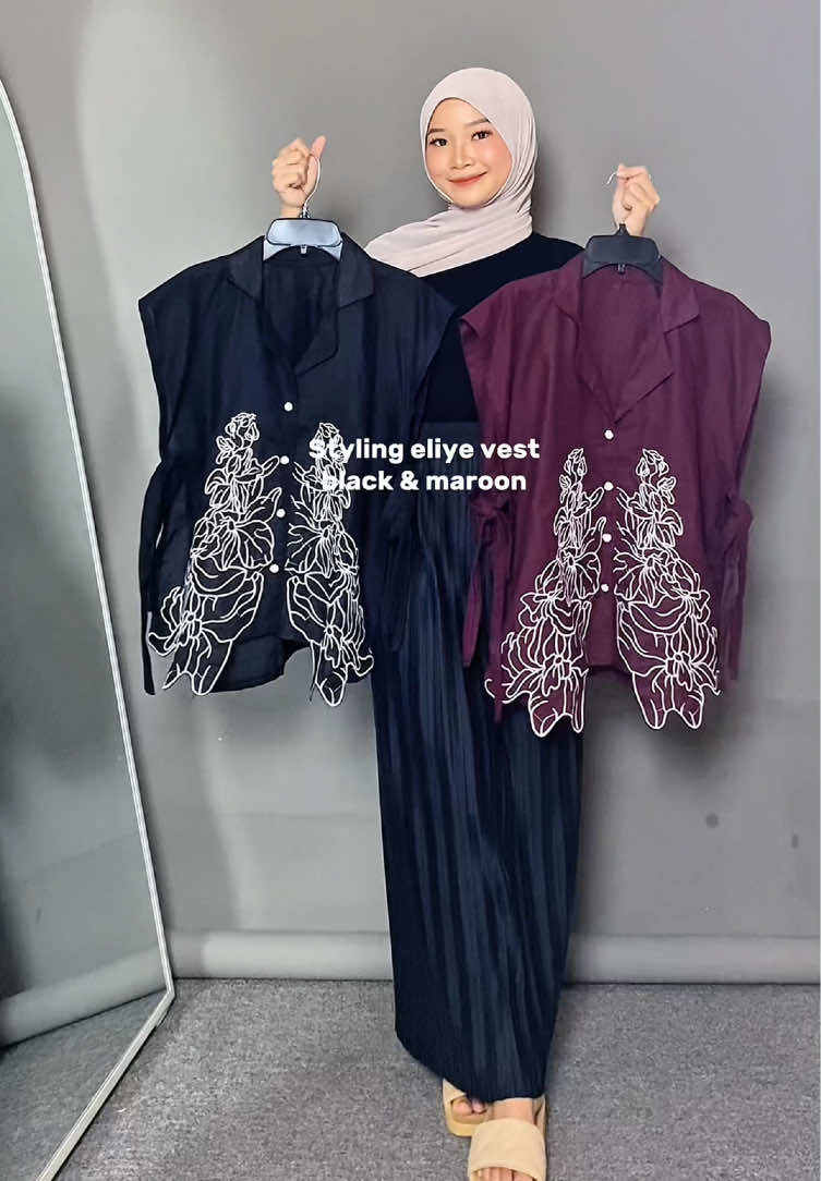 Styling eliye vest 😍 kalian paling suka look yang mana nih?? #ootdhijab #cekkeranjangkuning #racuntiktok #fyp #dailyootd 