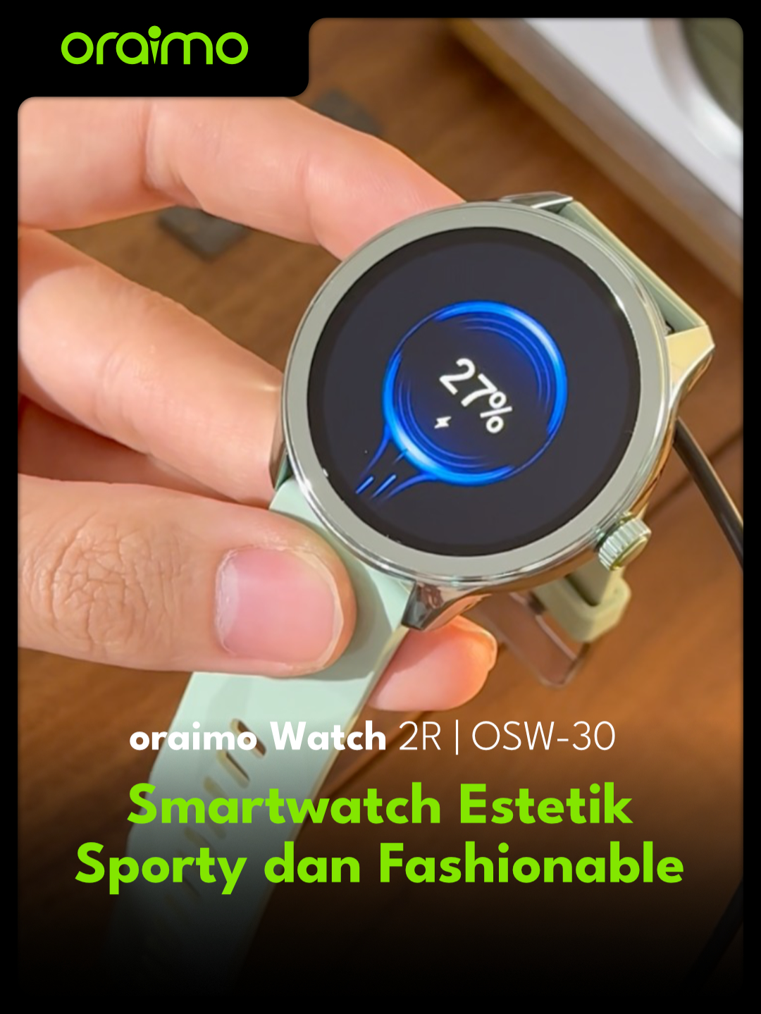 Kalo kamu cari smartwatch yang tampilannya elegan, berarti ini cocok buat kamu! #oraimo Watch 2R yang hadir dengan dua warna hijau dan soft pink. Tampilannya elegan dan cocok buat kamu yang aktif sehari-hari bekerja dan berolahraga! Check out sekarang di marketplace kesayangan kamu, dan dapetin kupon payday sale 25% hanya sampai 30 April aja! Buruan! #oraimoindonesia #keepexploring