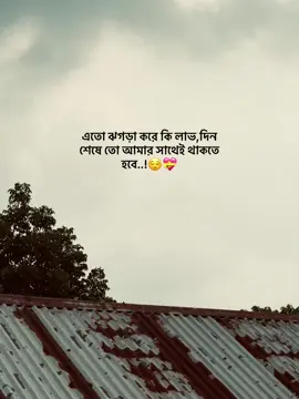 এতো ঝগড়া করে কি লাভ,দিন শেষে তো আমার সাথেই থাকতে হবে..!😊❤️‍🩹#akashoffical28 #foryou #fyp 