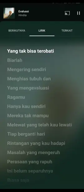 Hindia - Evaluasi #hindia #baskara #liriklagu #ytmusic 