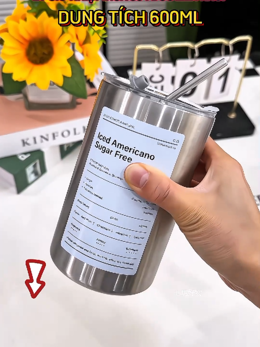 Ly Giữ Nhiệt Americano inox 304-600ml#lygiunhietinox304#giadung_giadinh01 #cuahangdodungnhabep1 #xuhuongtiktok 