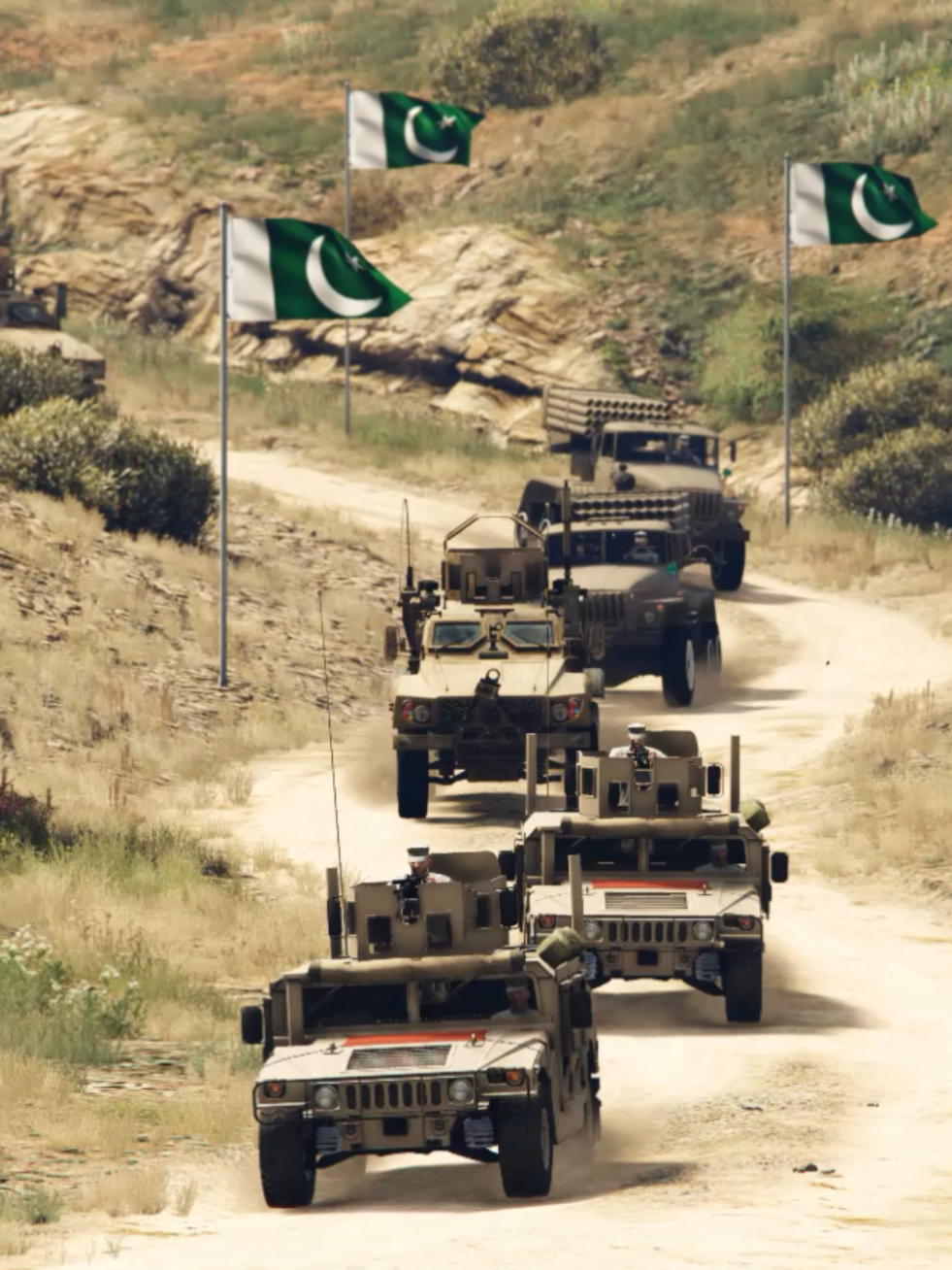 Pakistani Army Convoy  #gta5 #viral #foryou #pakistanindiawar #pkaistanairforce #viraltiktok #viralvideo #viralvideo #foru #convoy #protocol #army #pakistanarmy 