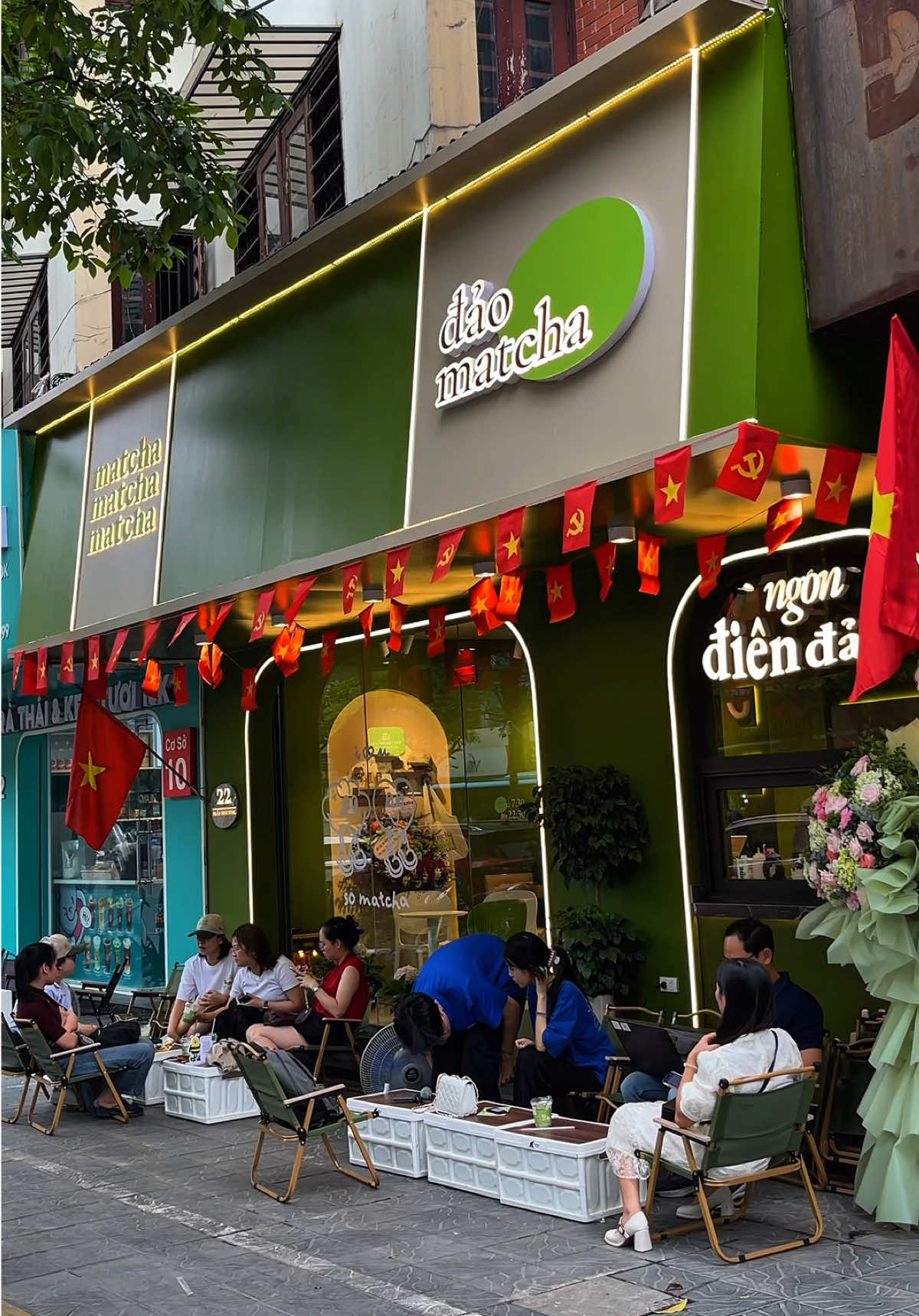 Toạ độ Đảo Matcha đầu tiên tại quận Cầu Giấy, Cư Dân đã ghé nhận túi tote, pin cài, mũ và sticker chưaaa 🤭 #ĐảoMatcha #DaoMatcha #matcha #22tranthaitong #matchalover #fyp #xh #xuhuong #hanoi 