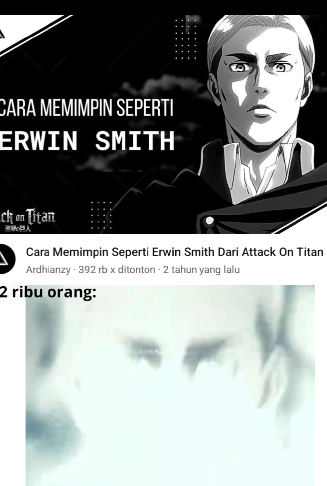 Cara berpikir Erwin Smith🥶🥶☠️ - asal vt>@Zeno #aot #erwinsmith #caraberpikirerwinsmith #fyp #foryoupage #aot #anime #foryou #jjanime 