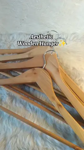 Wooden Hanger for everyone!✨ Get yours now☺️ #woodenhanger #hanger #aesthetichanger #wooden #foryourpage #fyp #tiktokforyou 