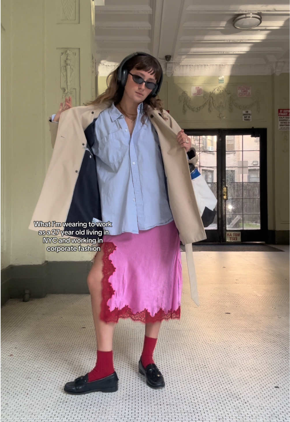 What I’m wearing to work as a visual stylist for J.Crew corporate. Not surprising - whole outfit is J.Crew, loafers are GH Bass! 🫶🏼💞 #fyp #fashion #OOTD #styling #outfit #outfitidea #fashiontiktok 
