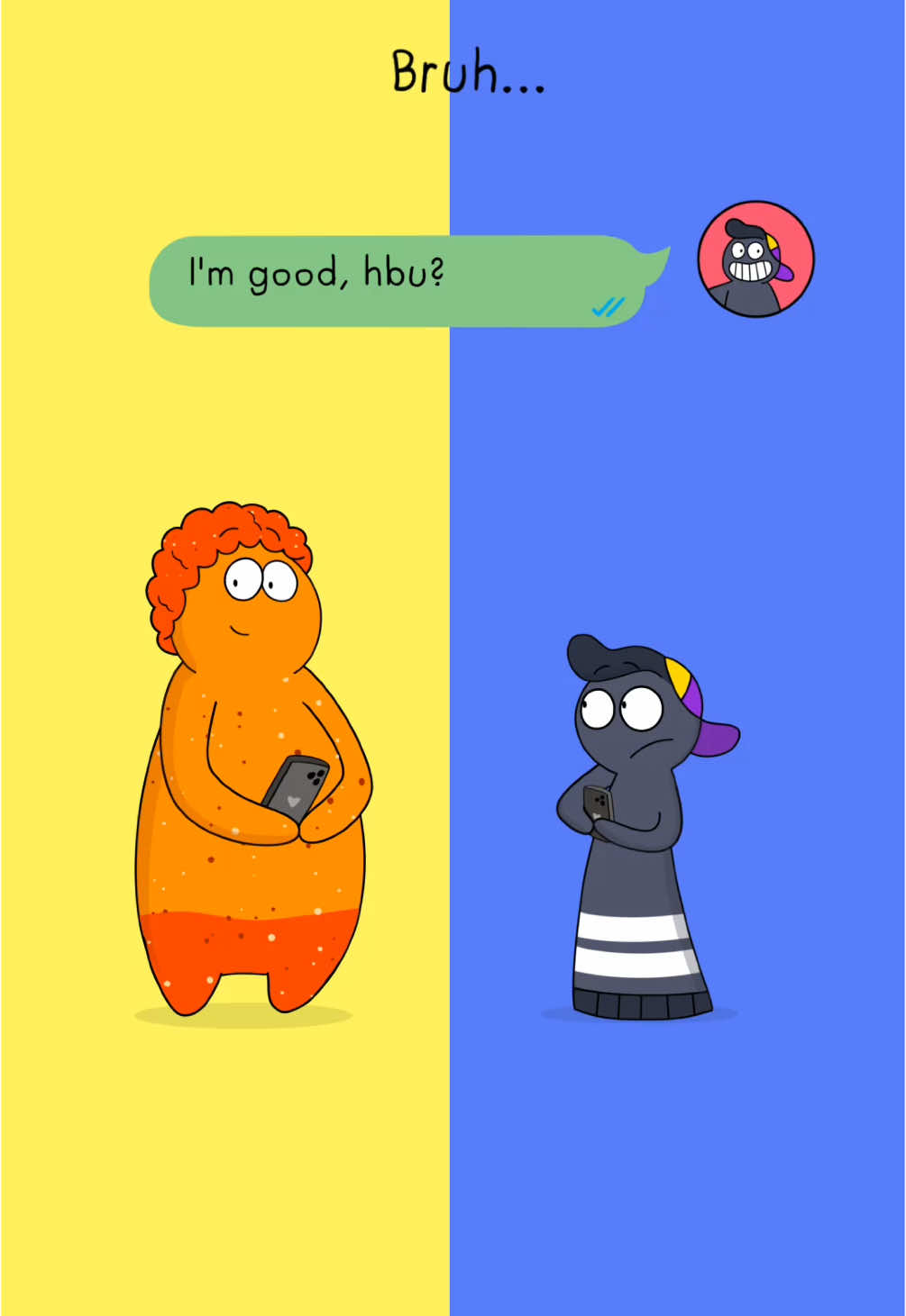 Them: 'We should hang out!' Me: 'When?' Them: radio silence for 3 business weeks #animation #funny #funnyanimation #relatable #friends #texting  Credit: @Jonn 