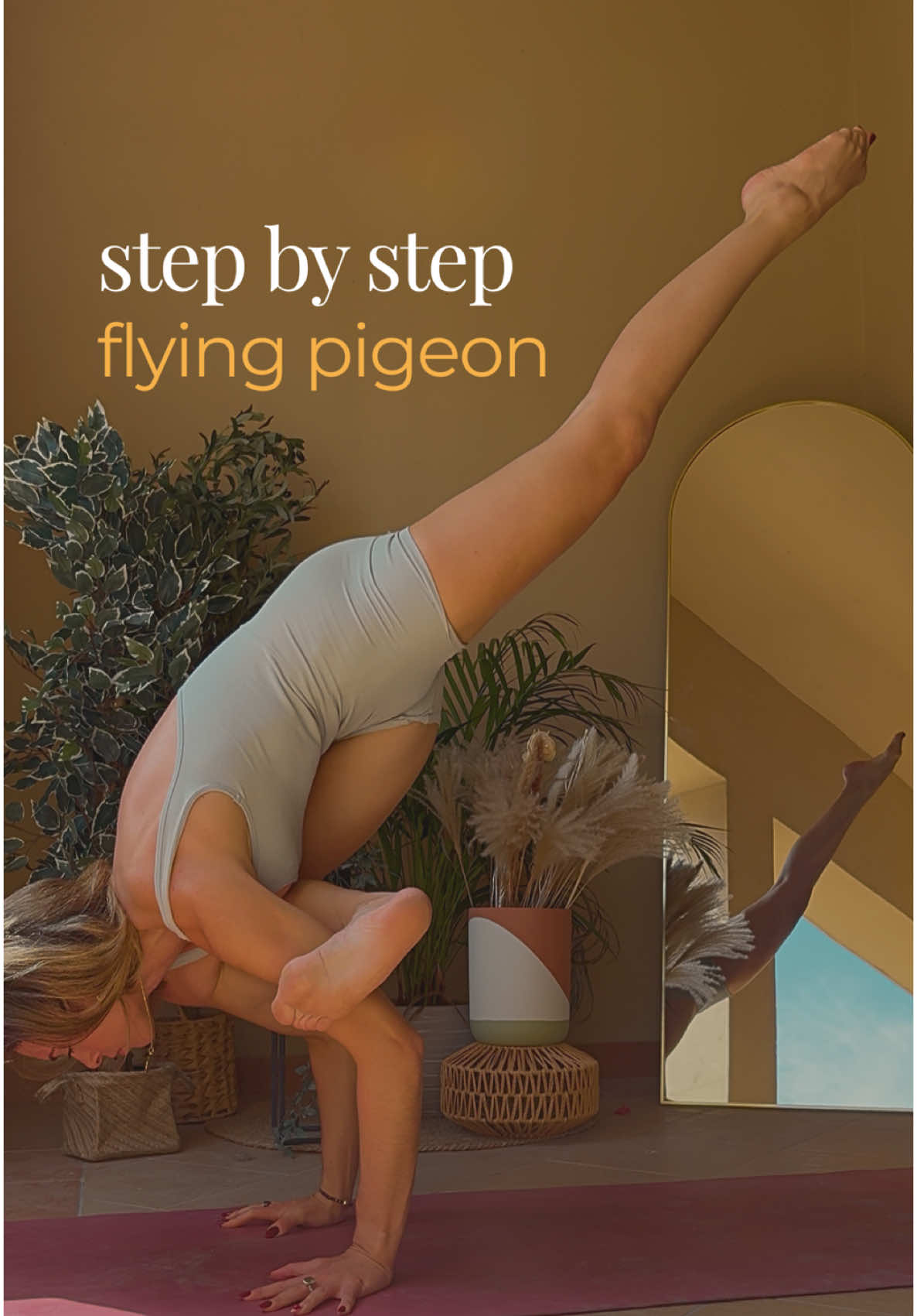 breaking down flying pigeon pose step by step. it’s all about balance, trust, and a little courage to fly. save this for when you’re ready to try it! #flyingpigeonpose #yogatutorial #yogatransformation #yogachallenge #armbalance #yogaprogress #yogaflow #learnwithme #yogapractice #balancechallenge