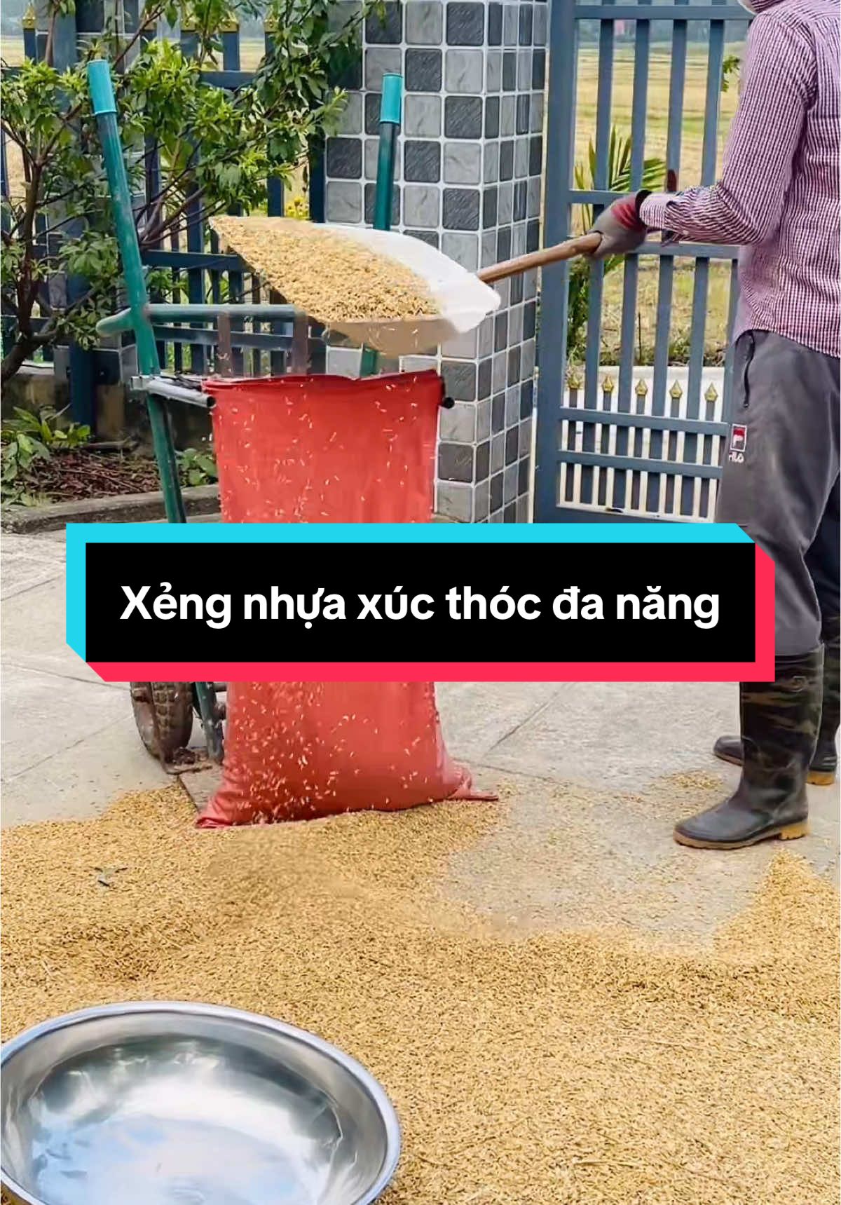 Xẻng đẩy xẻng xúc nhựa đa năng: xúc thóc lúa nhanh gọn #nhanonghanhphuc  #xengnhuaxucthoc  #xengnhuadanang  #xengnhua 