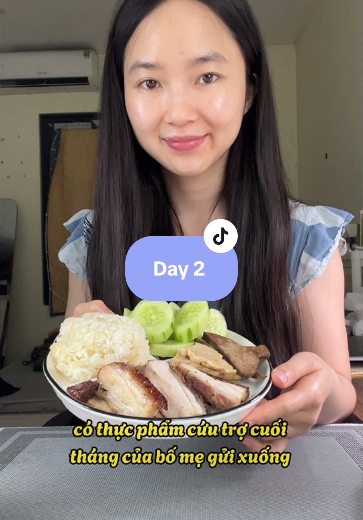 Day 2. Đồ ở quê gửi nên hôm nay mình cheat #gianggc #healthy #thamhutcalo #eatclean #ancungtiktok #giammo 