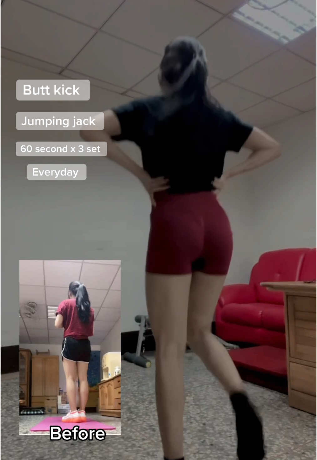 Sesimpel itu yang penting Konsisten dan cut gula 😌#workoutroutine 