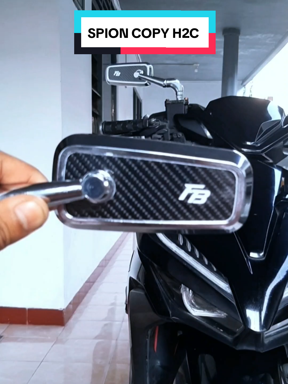 Spion Model H2C Silver Hitam Universal semua motor  #spionh2c #fastbikes #fastbike #vavarioan 