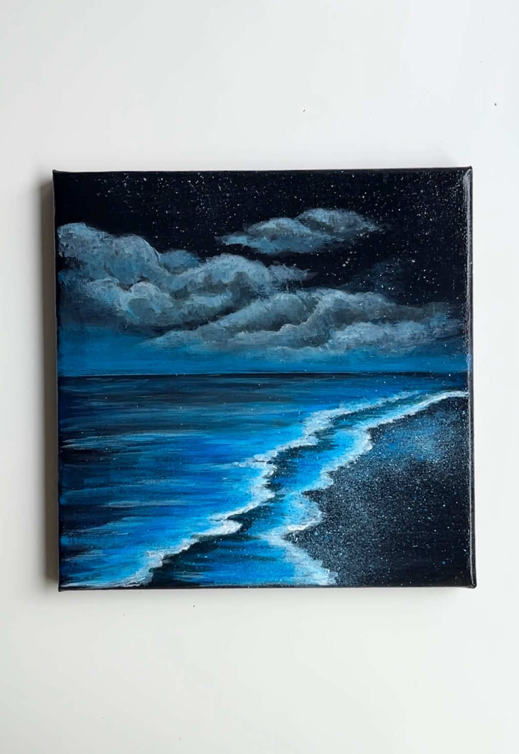 Whispers of the Night Ocean🌌🎨 Learn how to paint a beautiful night ocean scene with acrylics on canvas 🌊 This easy painting tutorial is perfect for beginners. Relax, create, and bring the calm waves and starry sky to life with simple techniques. Follow along and paint your own dreamy seascape🌌❤️ . . Easy Night Ocean Acrylic Painting for Beginners | Step-by-Step Canvas Tutorial #paintingtutorial #acrylicpainting #acrylicpaintingforbeginners #acrylicpaintingoncanvas #easyarttutorial #beginnerart #paintwithme #stepbysteppainting #oceanpainting #seascapepainting #nightpainting #canvasart #arttutorial #artclass #artlesson #paintingideas #paintingvideo #acrylicart #easyacrylicpainting