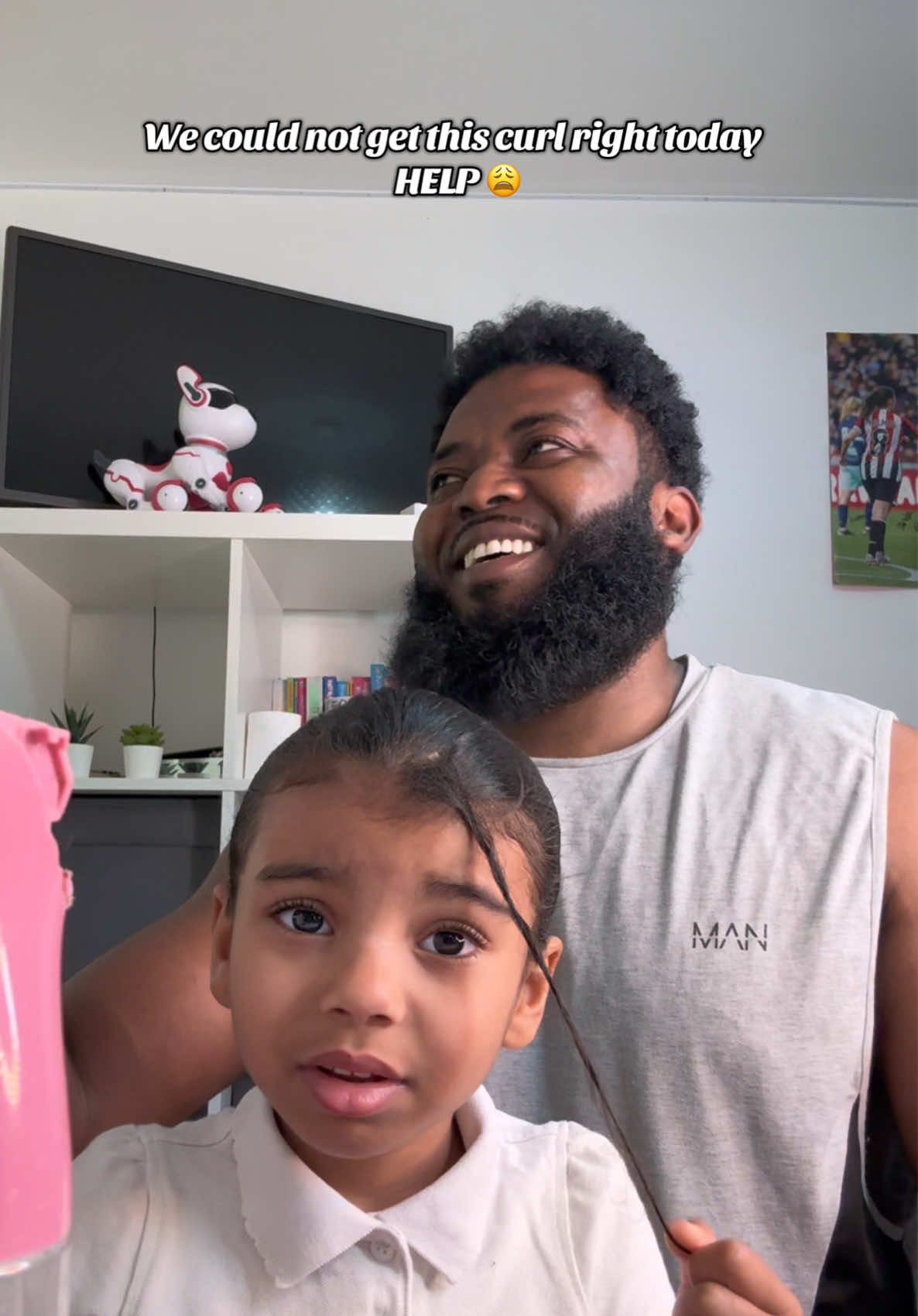 ANY TIPS? 😩 #fyp #foruyou #grwm #fatherdaughter #hairroutine #fail #moments #daughtersoftiktok 
