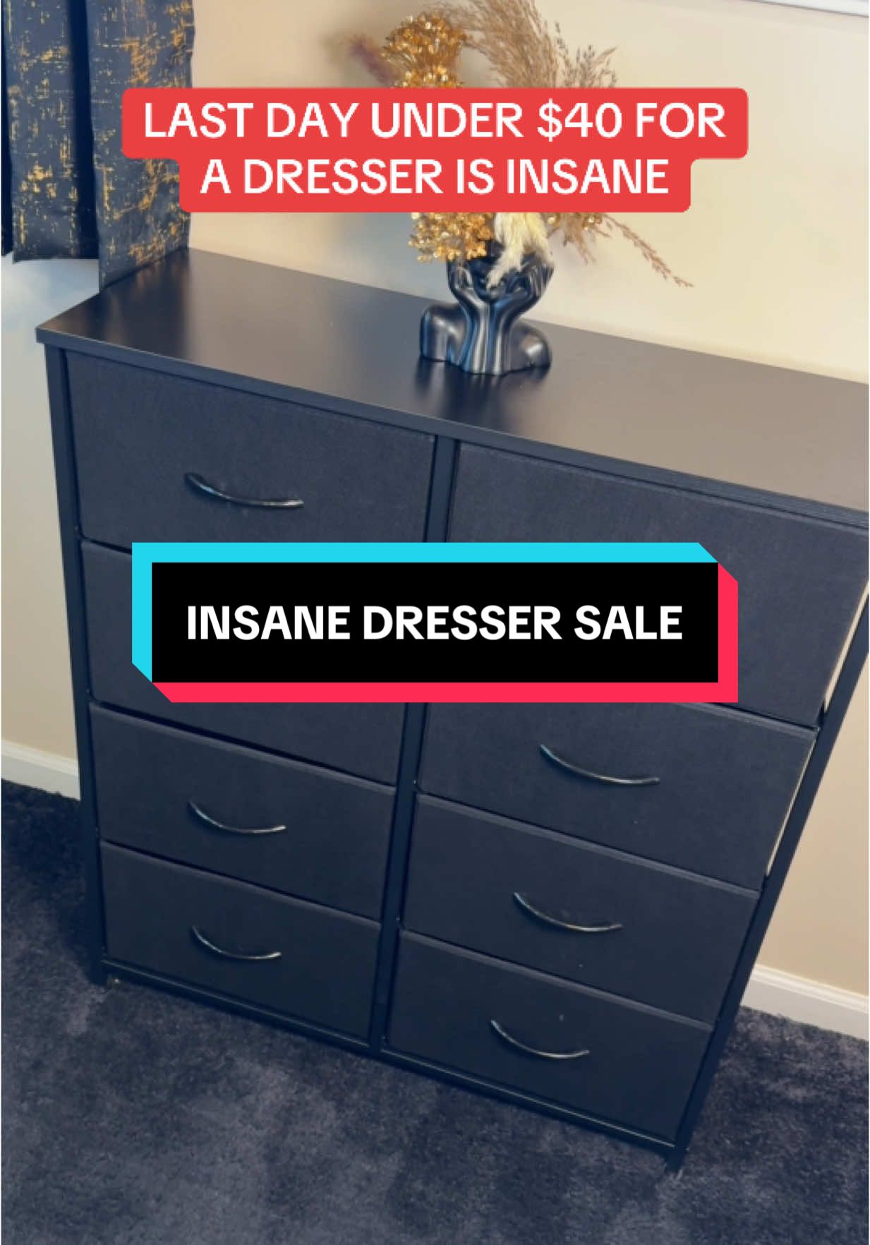 Sweet deal but only a limited time 🥰🥰 #dresser #dressers #furniture #furnitureshopping #sweetcrispyfurniture #flashsale #tiktokmademebuyit #tiktokshoprestock #tiktokshopfinds 