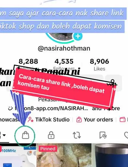 Cara-Cara Nak share link tiktok shop, dan share link tu juga korang Boleh tau dapat komisen tapi korang kena daftar dulu affiliate tiktok ni.. 