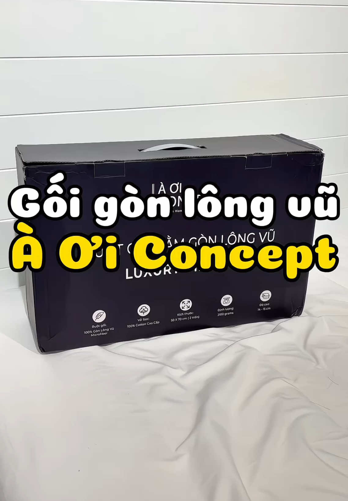 Gối nằm mềm êm ngủ cũng ngon giấc hơn #goinam #goigonlongvu #aoiconcept #goingungon #annieriviu 