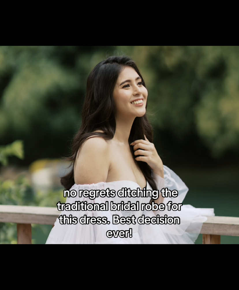 No regrets ditching the traditional bridal robe for this dress. Best decision ever! #wedding #weddingplanning #weddingprep #weddingbridalrobe #bridalrobe 
